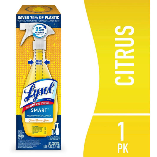 6 pack Lysol Smart Multi Purpose Household cleaner 1+1 Citrus Breeze Starter kit