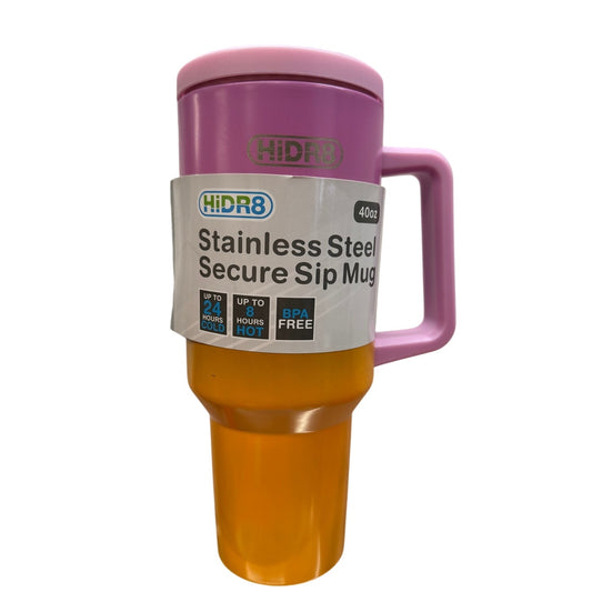 HiDR8 Stainless Steel Secure Sip Mug 40oz with Straw