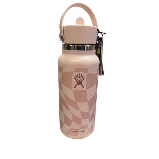 Hydro Flask 32 oz. Wide Mouth Bottle with Flex Straw Cap Limited Edition Checkered ECRU
